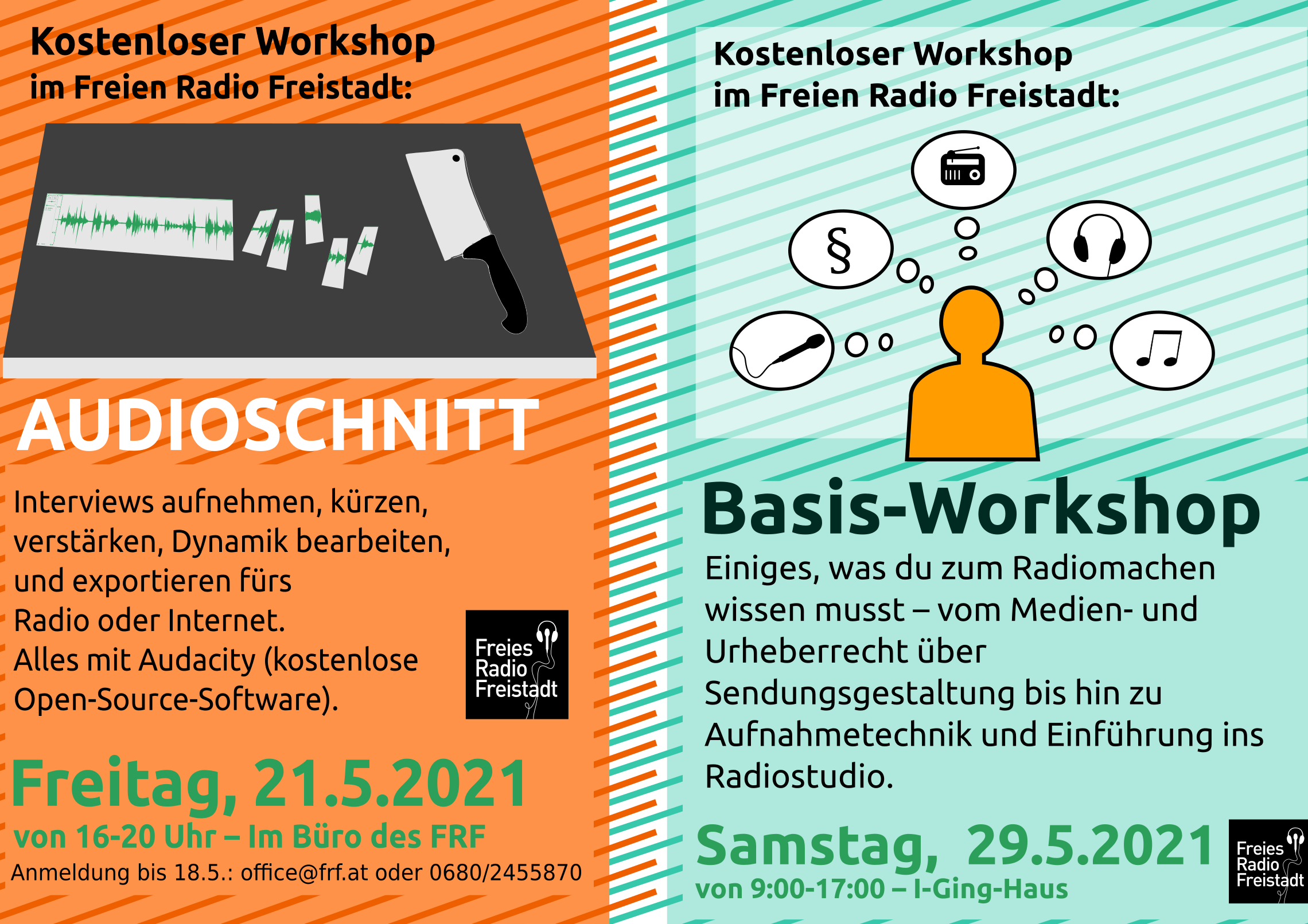 aktuelle Gratis-Workshops im FRF